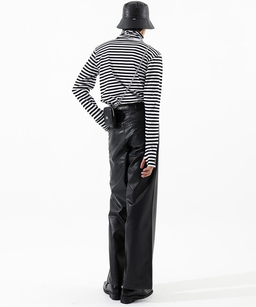 BASIC COTTON（ベーシックコットン）の「A'GEM/9 × .kom『BASIC COTTON/ベーシックコットン』BCN warmer pola/ベーシック ウォーマー ポーラ タートルネック（Tシャツ/カットソー・メンズ・ホワイト/ブラック/A・FREE）」の13枚目の写真