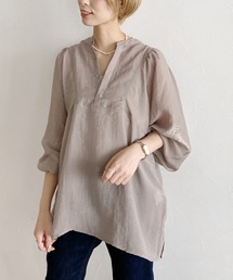 mysty woman | シャイニー2WAYチュニックブラウス 219398(シャツ/ブラウス)