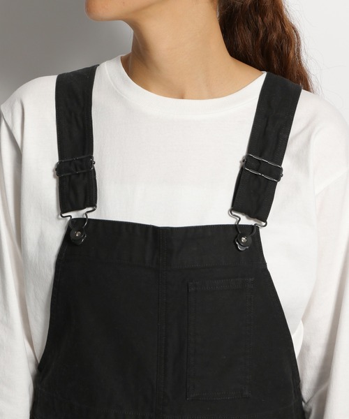 niko and...（ニコアンド）の「バックサテンワイドサロペット（サロペット/オーバーオール・レディース・ブラック/ブラウン/カーキ・MEDIUM/LARGE）」の8枚目の写真