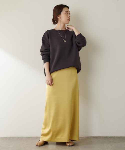 SHENERY(シーナリー)の「バックVスウェットライクニット(ニット/セーター・レディース・グレー系その他/オフホワイト/イエロー/グリーン/ピンク・FREE)」の19枚目の写真