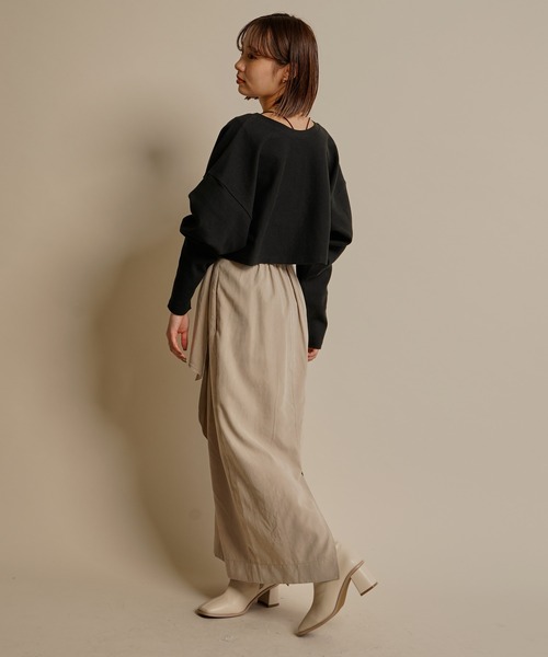 mline（エムライン）の「［mline］WEB限定 ピーチタックベルト付スカート（スカート・レディース・ブラック/ベージュ/アイボリー・1/2）」の21枚目の写真