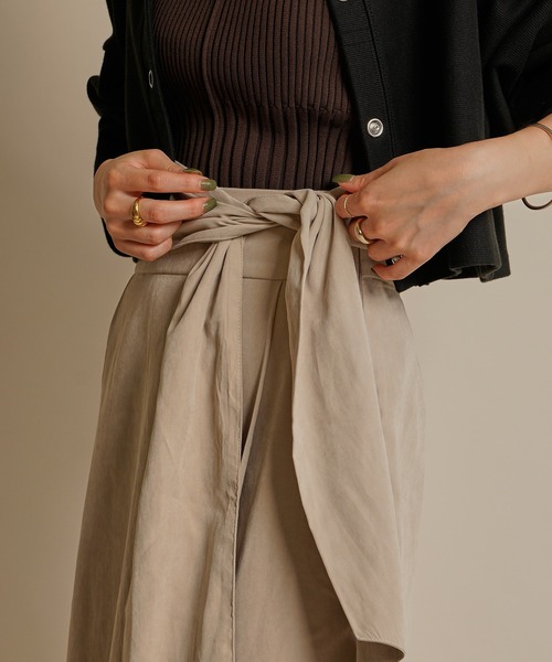 mline（エムライン）の「［mline］WEB限定 ピーチタックベルト付スカート（スカート・レディース・ブラック/ベージュ/アイボリー・1/2）」の15枚目の写真