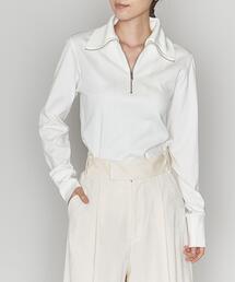 ASTRAET | ＜ASTRAET（アストラット）＞コットン ジップ ハイネックプルオバー(Tシャツ/カットソー)