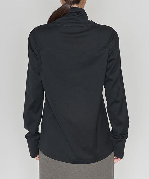 ASTRAET（アストラット）の「＜ASTRAET（アストラット）＞コットン ジップ ハイネックプルオバー（Tシャツ/カットソー・レディース・ホワイト/ブラック・FREE）」の13枚目の写真