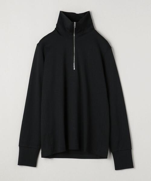 ASTRAET（アストラット）の「＜ASTRAET（アストラット）＞コットン ジップ ハイネックプルオバー（Tシャツ/カットソー・レディース・ホワイト/ブラック・FREE）」の3枚目の写真