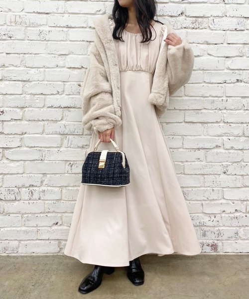 NOBLE アールディーノアール バックリボンコクーン ワンピース