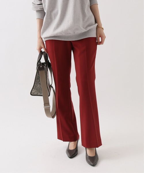 IENA(イエナ)の「T/Wフレアスリムパンツ◆(その他パンツ・レディース・チャコールグレー/ブラック/ネイビー/レッド・40/38/36/34)」の1枚目の写真