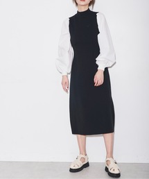 FREE'S MART | ◇布帛ドッキングロングニットワンピース(ワンピース)