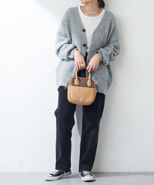 DISCOAT（ディスコート）の「起毛ビッグカーディガン（カーディガン/ボレロ・レディース・グレー/ブラウン/ライトベージュ/グリーン/サックスブルー/パープル/イエロー・FREE）」の22枚目の写真