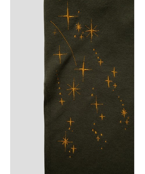 Design Tshirts Store graniph(デザイン ティーシャツ ストア グラニフ)の「ウィザードキャット|エンブロイダリースウェットワンピース(ワンピース・レディース・カーキ・FREE)」の9枚目の写真