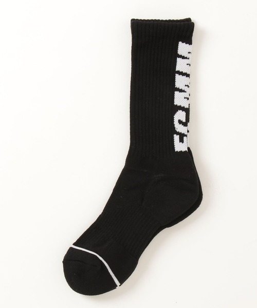 FCMM（エフシーエムエム）の「BACK LOGO SOCKS /バックロゴソックス（ソックス/靴下・メンズ・ブラック/ホワイト・MEDIUM/LARGE）」の4枚目の写真
