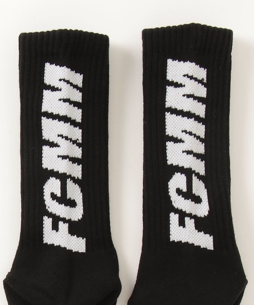 FCMM（エフシーエムエム）の「BACK LOGO SOCKS /バックロゴソックス（ソックス/靴下・メンズ・ブラック/ホワイト・MEDIUM/LARGE）」の5枚目の写真