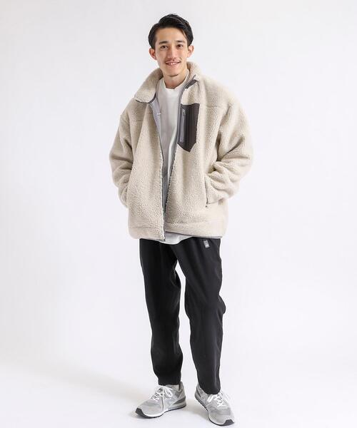 coen（コーエン）の「[洗える]ボアフリーススタンドカラージャケット