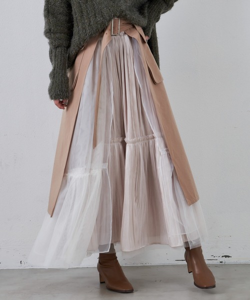 ラベルエチュード　マルチlongベルト　チュール　スカートlabelletude ラベルエチュード マルチlongベルト チュール スカート