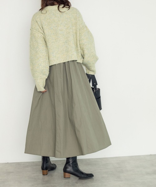 w closet(ダブルクローゼット)の「ウエストタック前開きシャツワンピース(シャツワンピース・レディース・オフホワイト/カーキ/ダークブラウン系1・FREE)」の13枚目の写真