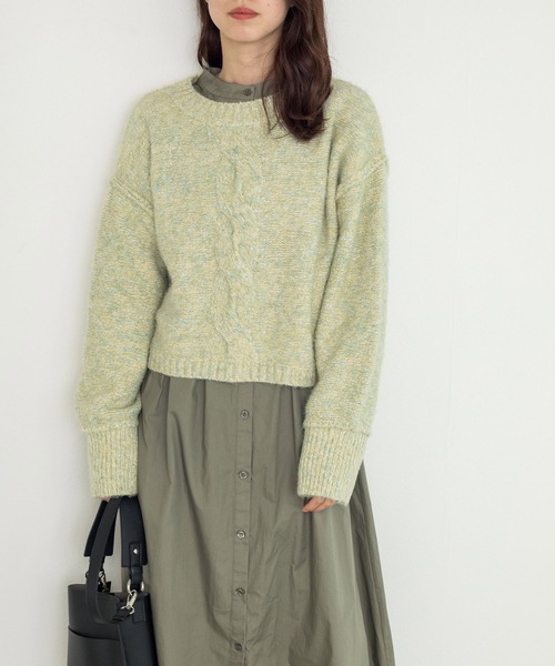 w closet(ダブルクローゼット)の「ウエストタック前開きシャツワンピース(シャツワンピース・レディース・オフホワイト/カーキ/ダークブラウン系1・FREE)」の15枚目の写真