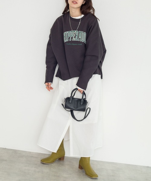 w closet(ダブルクローゼット)の「ウエストタック前開きシャツワンピース(シャツワンピース・レディース・オフホワイト/カーキ/ダークブラウン系1・FREE)」の10枚目の写真