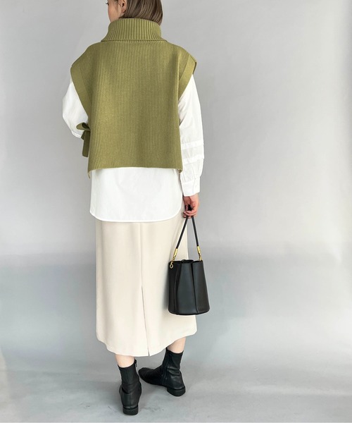 PICCIN（ピッチン）の「フロントポケットタイトスカート（スカート・レディース・ネイビー/オレンジ/グレイッシュベージュ・M）」の19枚目の写真