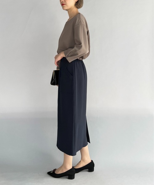 PICCIN（ピッチン）の「フロントポケットタイトスカート（スカート・レディース・ネイビー/オレンジ/グレイッシュベージュ・M）」の12枚目の写真