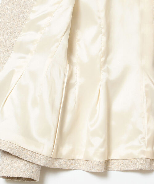 Demi-Luxe BEAMS（デミルクス ビームス）の「Demi-Luxe BEAMS / ストレッチ ツイード ジャケット 22FO（ノーカラージャケット・レディース・ベージュ/ネイビー・38/36/34/40）」の21枚目の写真