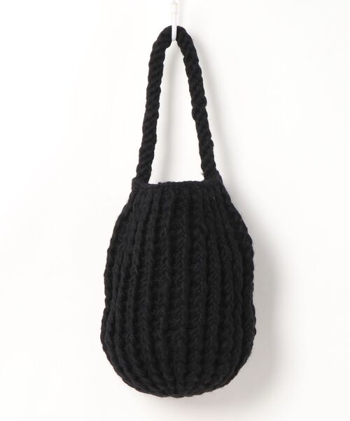 PUAL CE CIN（ピュアルセシン）の「ＫＮＩＴ　ＰＯＴ　ＢＡＧ（ショルダーバッグ・レディース・アイボリー/ブラック・FREE）」の3枚目の写真