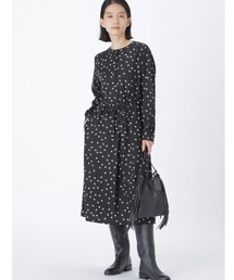 human woman | ◆幾何学プリントウエストマークワンピース(ワンピース)