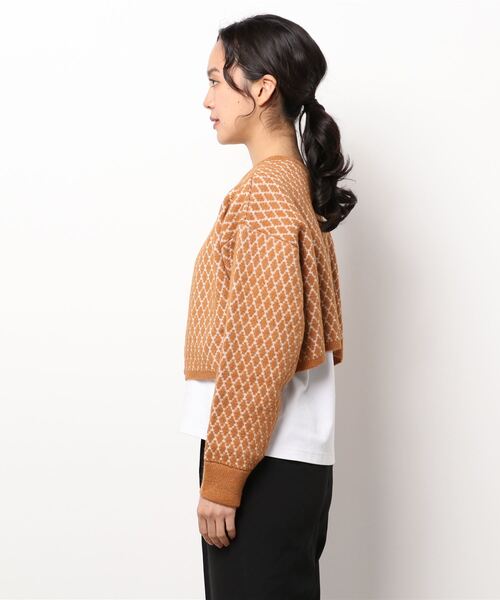 archives（アルシーヴ）の「Ｖネックショート丈カーディガン（ニット/セーター・レディース・オフホワイト/ブラウン/オリーブ/オレンジ・MEDIUM）」の19枚目の写真