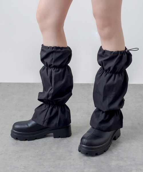 RASVOA（ラスボア）の「ドロストレッグウォーマー（レッグウォーマー・レディース・ブラック・FREE）」の4枚目の写真