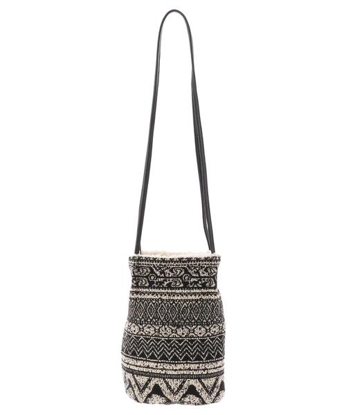 Green　Parks（グリーンパークス）の「・ボアMIXロングハンドルポーチ＊（トートバッグ・レディース・ブラック/ピンク/イエロー/ブルー・FREE）」の12枚目の写真