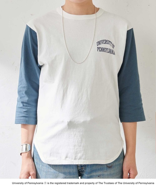 GOOD ROCK SPEED（グッドロックスピード）の「COLLEGE BASEBALL TEE（Tシャツ/カットソー・レディース・ブラック/ネイビー/グリーン/ボルドー・FREE）」の12枚目の写真