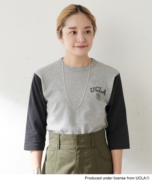 GOOD ROCK SPEED（グッドロックスピード）の「COLLEGE BASEBALL TEE（Tシャツ/カットソー・レディース・ブラック/ネイビー/グリーン/ボルドー・FREE）」の20枚目の写真