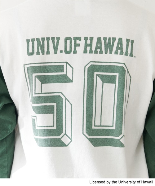 GOOD ROCK SPEED（グッドロックスピード）の「COLLEGE BASEBALL TEE（Tシャツ/カットソー・レディース・ブラック/ネイビー/グリーン/ボルドー・FREE）」の15枚目の写真