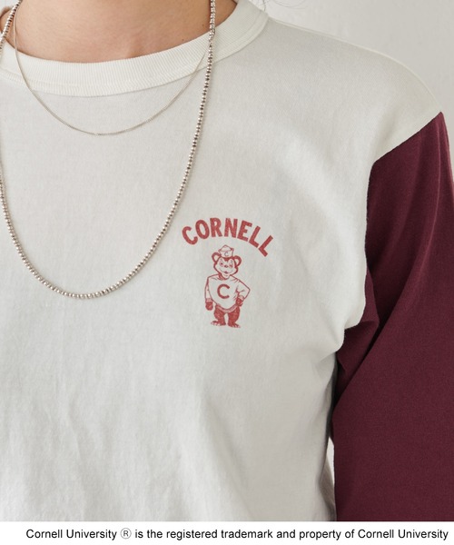 GOOD ROCK SPEED（グッドロックスピード）の「COLLEGE BASEBALL TEE（Tシャツ/カットソー・レディース・ブラック/ネイビー/グリーン/ボルドー・FREE）」の18枚目の写真