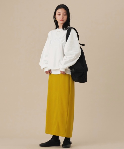 NEUNA（ヌナ）の「【さらさら素材が心地よい。】ペンシルiラインタイトロングスカート（スカート・レディース・ホワイト/ブラック/イエロー・SMALL/MEDIUM/LARGE）」の15枚目の写真
