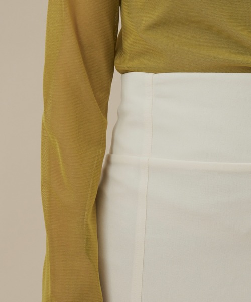 NEUNA（ヌナ）の「【さらさら素材が心地よい。】ペンシルiラインタイトロングスカート（スカート・レディース・ホワイト/ブラック/イエロー・SMALL/MEDIUM/LARGE）」の11枚目の写真