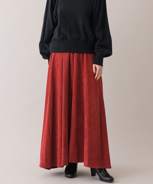 Dignite collier（ディニテコリエ）の「Dinite collier コーデュロイフレアスカート（スカート・レディース・パープル/グレー/レッド・FREE）」の12枚目の写真