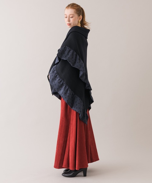 Dignite collier（ディニテコリエ）の「Dinite collier コーデュロイフレアスカート（スカート・レディース・パープル/グレー/レッド・FREE）」の6枚目の写真