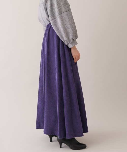 Dignite collier（ディニテコリエ）の「Dinite collier コーデュロイフレアスカート（スカート・レディース・パープル/グレー/レッド・FREE）」の14枚目の写真