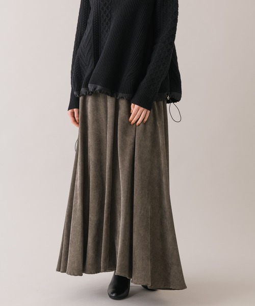 Dignite collier（ディニテコリエ）の「Dinite collier コーデュロイフレアスカート（スカート・レディース・パープル/グレー/レッド・FREE）」の21枚目の写真