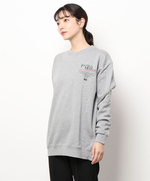 FRANKLIN & MARSHALL（フランクリンマーシャル）の「《FRANKLIN＆MARSHALL》PRINTSWT SIXSENSE - プリントスウェット（スウェット・レディース・グレー/ブラック・MEDIUM/X-LARGE/LARGE）」の9枚目の写真