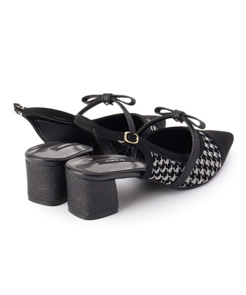 En Punto(エンプント)の「シースルーミニリボンパンプス(パンプス・レディース・アイボリー/ブラック系2/チョコ・S/M/L/LL)」の7枚目の写真