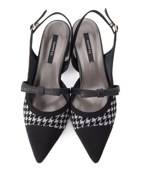 En Punto(エンプント)の「シースルーミニリボンパンプス(パンプス・レディース・アイボリー/ブラック系2/チョコ・S/M/L/LL)」の8枚目の写真