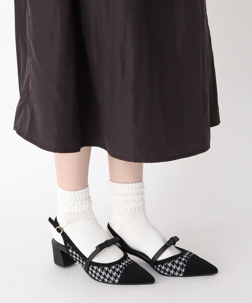 En Punto(エンプント)の「シースルーミニリボンパンプス(パンプス・レディース・アイボリー/ブラック系2/チョコ・S/M/L/LL)」の10枚目の写真