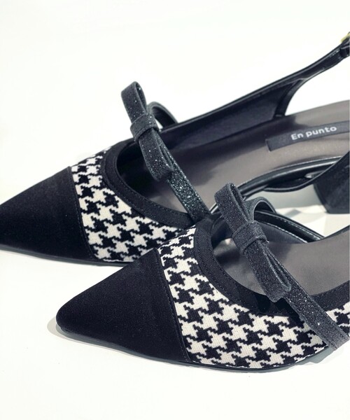En Punto(エンプント)の「シースルーミニリボンパンプス(パンプス・レディース・アイボリー/ブラック系2/チョコ・S/M/L/LL)」の12枚目の写真
