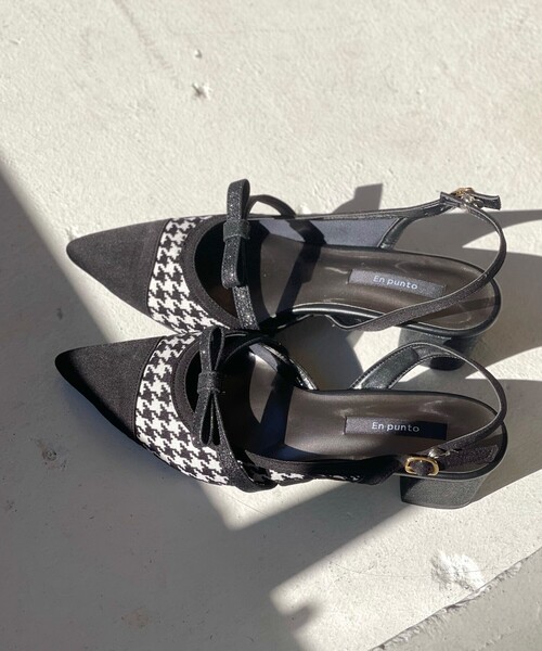 En Punto(エンプント)の「シースルーミニリボンパンプス(パンプス・レディース・アイボリー/ブラック系2/チョコ・S/M/L/LL)」の16枚目の写真