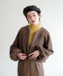 kaene | ショートボアカーディガン【daily collection】(カーディガン/ボレロ)