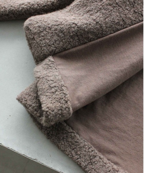 kaene（カエン）の「ショートボアカーディガン【daily collection】（カーディガン/ボレロ・レディース・オフホワイト/ブラウン/グレー・FREE）」の7枚目の写真