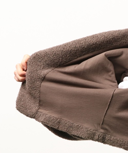 kaene（カエン）の「ショートボアカーディガン【daily collection】（カーディガン/ボレロ・レディース・オフホワイト/ブラウン/グレー・FREE）」の9枚目の写真