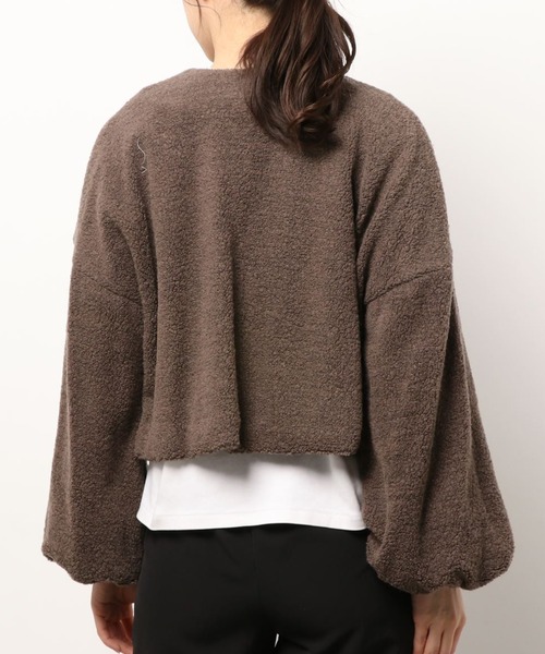 kaene（カエン）の「ショートボアカーディガン【daily collection】（カーディガン/ボレロ・レディース・オフホワイト/ブラウン/グレー・FREE）」の20枚目の写真