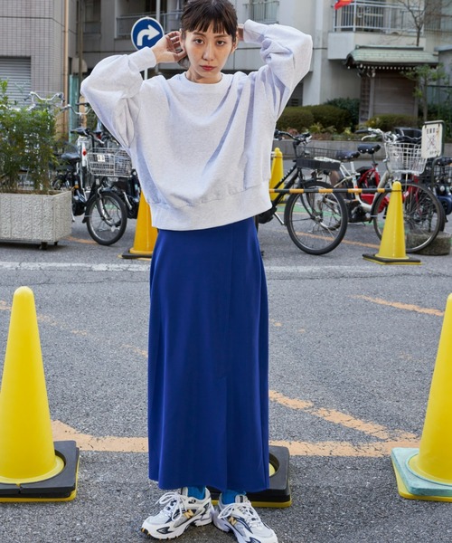 Auntie Rosa Holiday(アンティローザホリデー)の「フロントスリットタイトスカート(スカート・レディース・ブラック/ピンク/ブルー・FREE)」の3枚目の写真